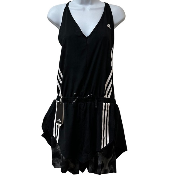 adidas Pants - Adidas Womens Own the Run AOP Running Suit Black IK5010 Size L New